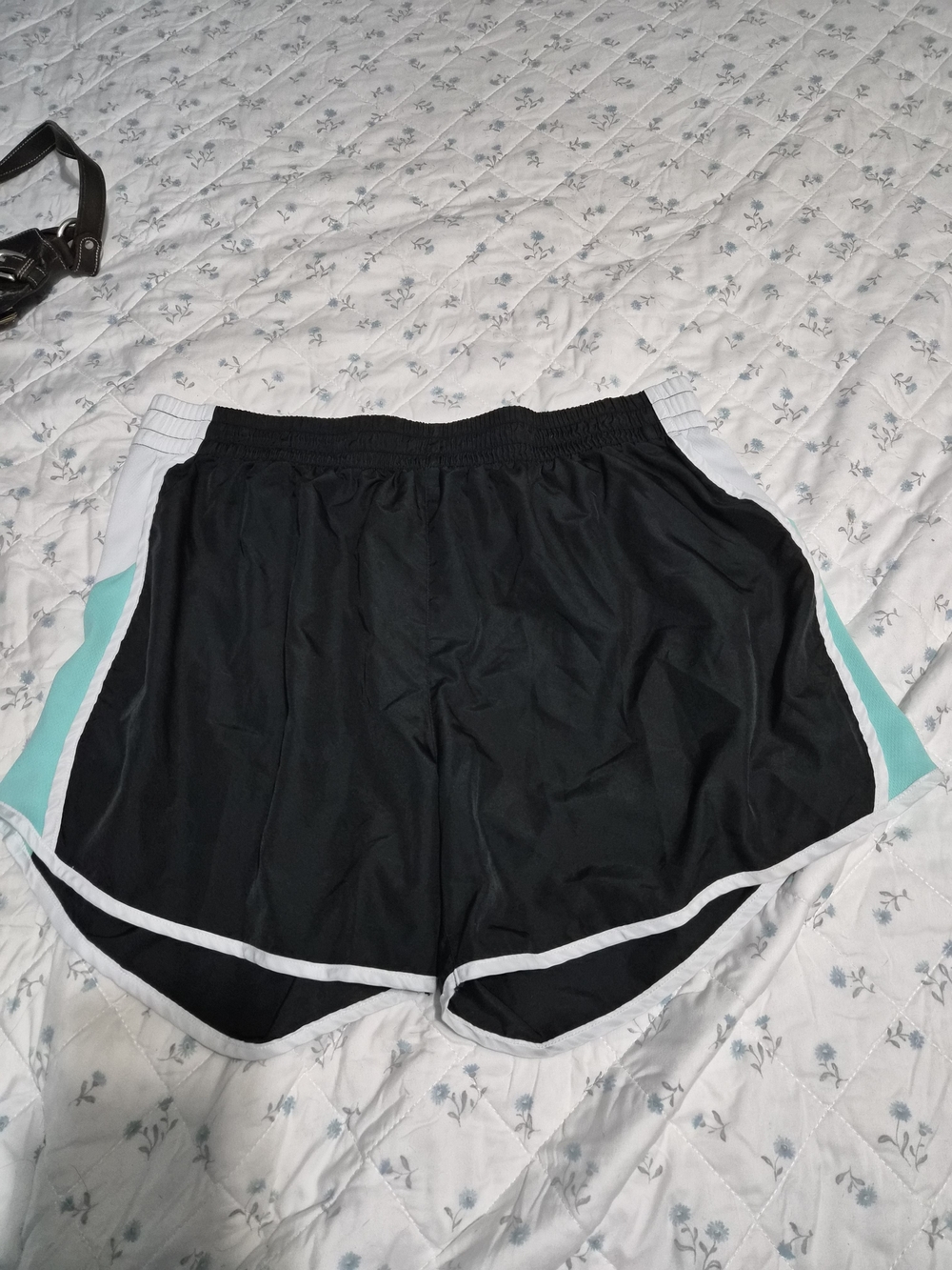 Zone Pro Black Athletic Shorts with Mint and White Trim